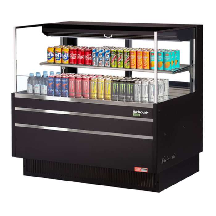 Turbo Air TOM-48L-UFD-W(B)-2S-N 46.75" Open Display Merchandiser