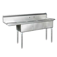 Blueair BS3-18-12/L 75" x 24" Three Compartment Sink Left Drainboard