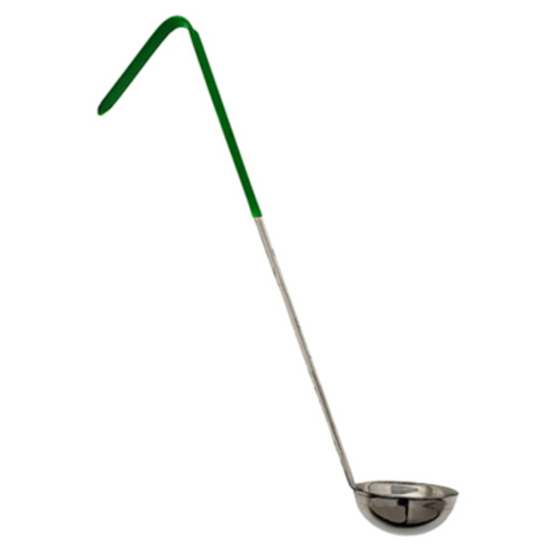 Omcan 80764 Stainless Steel Serving Ladle with 1 oz Capacity for Precise Portioning long-handle stainless ladle for sauces and gravies