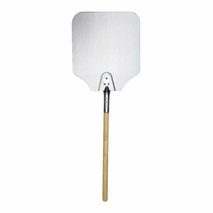 Alt Tag: Omcan 80250 9x10 inch Blade 36 inch Length Aluminum Commercial Pizza Peel with wooden handle commercial oven peel