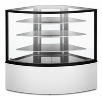 Omcan 47708 58.7" Refrigerated Corner Floor Showcase Display Case