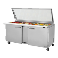 Turbo Air PST-72-30-N-GL 72-5/8"W Mega Top Prep Table