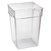 Omcan 80182 22 Qt Clear Polycarbonate Food Storage Container For Storing Ingredients In A Commercial Kitchen