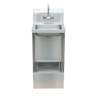 Étiquette alternative : OMCAN 47246 évier à main et moppage en acier inoxydable de 15,31 pouces de largeur, évier commercial combiné avec robinet et lavabo à vadrouille de plancher