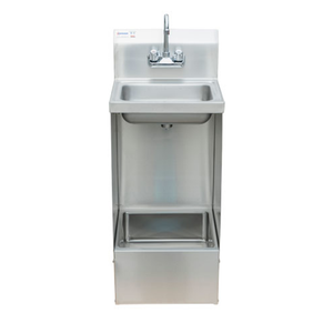 Étiquette alternative : OMCAN 47246 évier à main et moppage en acier inoxydable de 15,31 pouces de largeur, évier commercial combiné avec robinet et lavabo à vadrouille de plancher