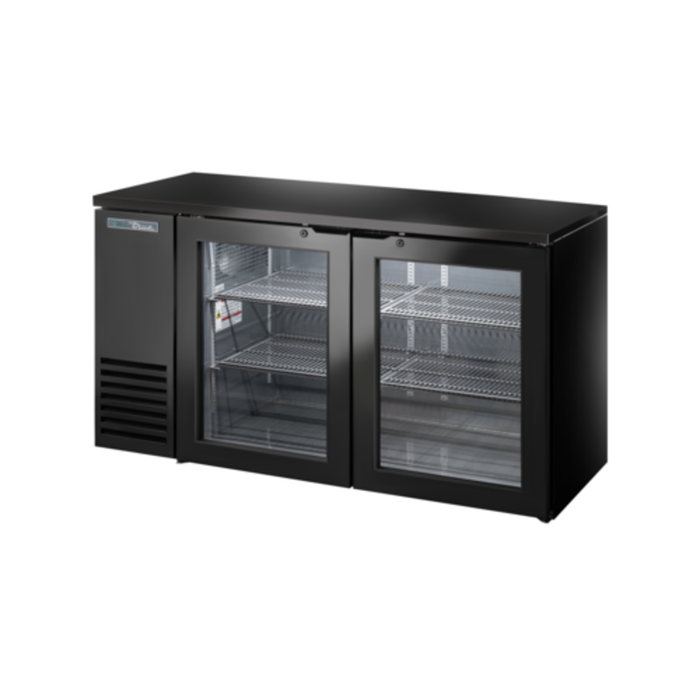 Réfrigérateur arrière-bar True TBB24-60-2G-Z1-BST-B-1 de 152,4 cm avec deux portes vitrées