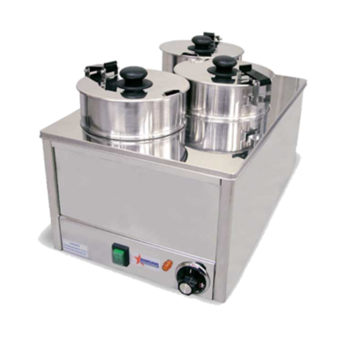 Omcan 11390 FW-TW-0012 Triple Countertop Food Warmer 12 qt.