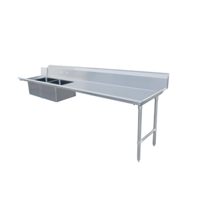 Omcan 48494 Soiled Dishtable 120"L x 30"W Right-to-Left Operation