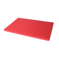 Omcan 41212 Red Polyethylene Rigid Cutting Board 18" x 24"