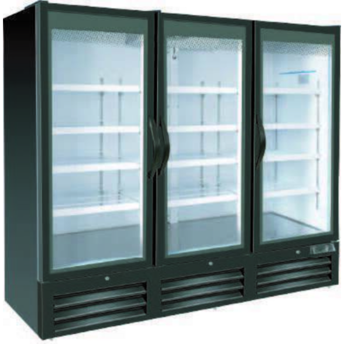 Kool-It KGR-78 81-Inch Three-Section Glass Door Refrigerated Merchandiser