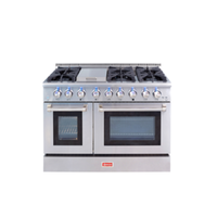 Cuisinière double four au gaz naturel résidentiel Omcan 48596 de 48 pouces