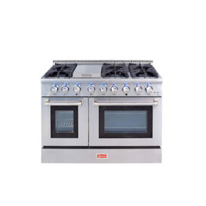 Cuisinière double four au gaz naturel résidentiel Omcan 48596 de 48 pouces