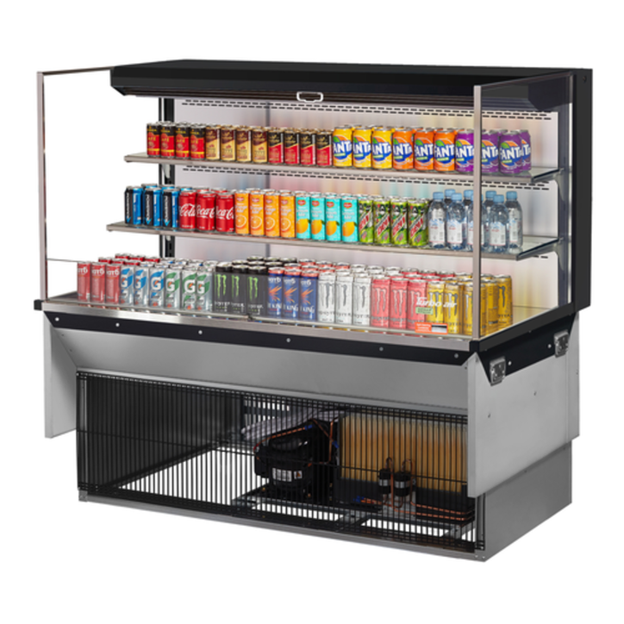 Turbo Air TOM-60L-UF-W(B)-3SI-N 60" Refrigerated Drop-In Display Case
