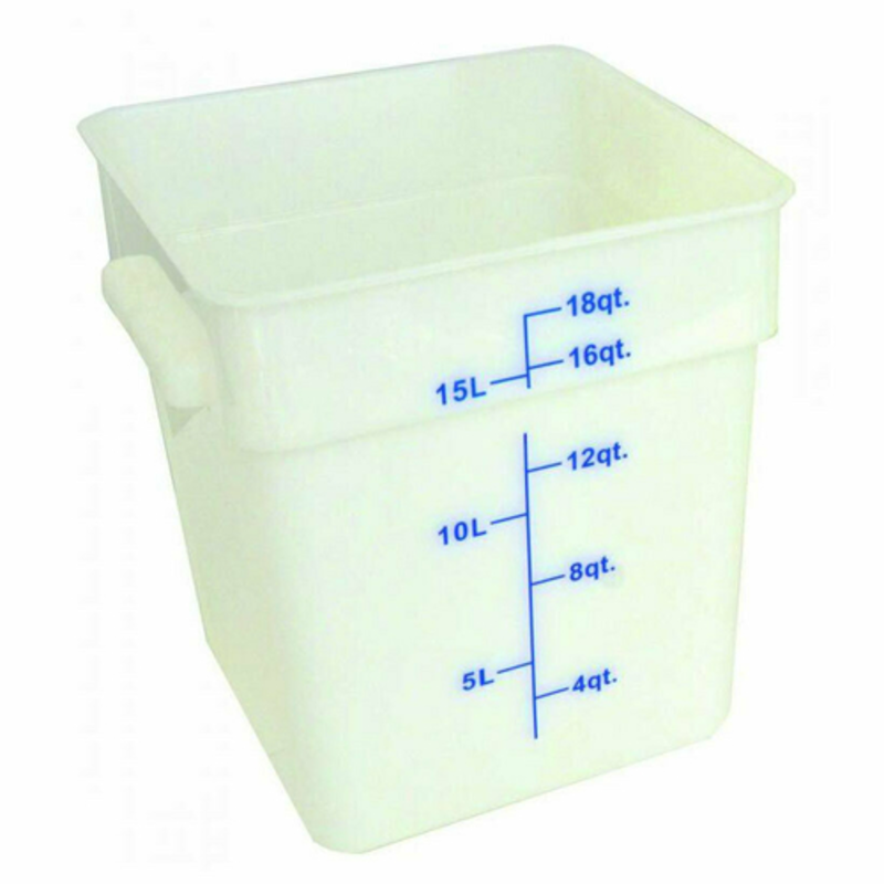 Omcan 80206 Polycarbonate Food Storage Container With Measurement Markings And Handle