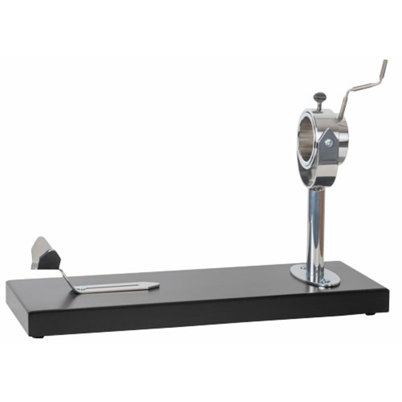 Omcan 48229 Porte-jambon professionnel à base de bois pour une sculpture facile avec un support de pince en acier inoxydable pour une sculpture sécurisée