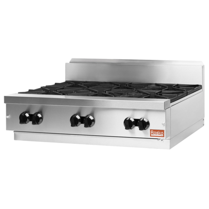 Rosko RO-RCG-36 36"W Countertop Gas Hotplate Six Burners