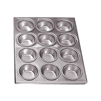 Bakeware AMP-12 Commercial Aluminum 12-Cup Muffin Pan 14" x 12"