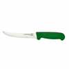 Omcan 11780 6-Inch Curved Blade Green Handle Professional Skinning Knife with 6-inch curved stainless blade and green handle
