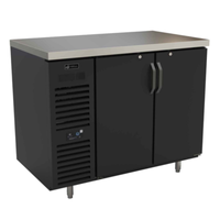 Versa Premier CBBDR2-28-48VCP 48" Wide Back Bar Refrigerator Cabinet With Stainless Steel Top