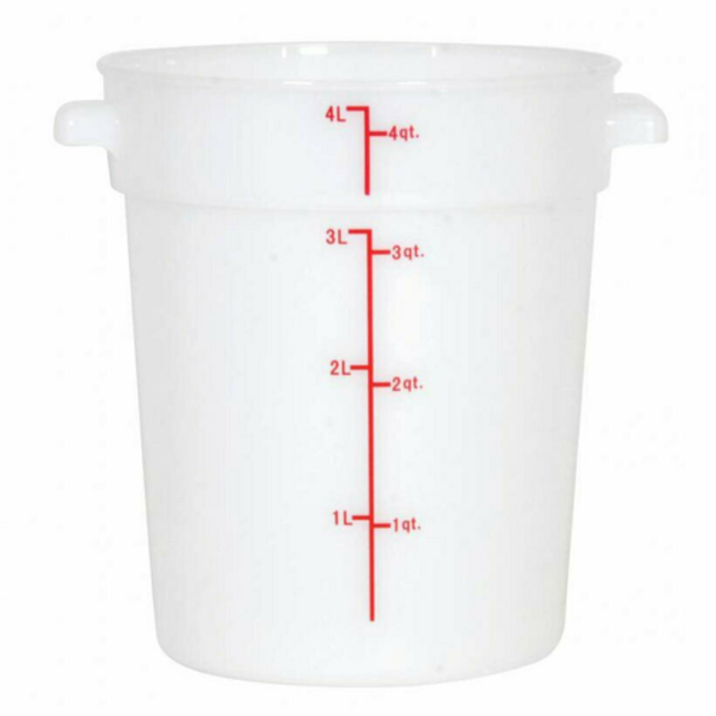 Commercial Grade Polycarbonate Food Storage Pan With Measurement Markings In Quarts