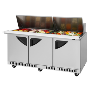 Turbo Air TST-72SD-30-FB-N Meuble de préparation de sandwichs et salades à dessus large 72-5/8 po de largeur