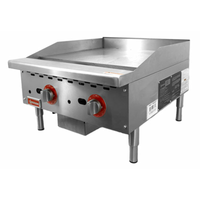 Omcan 47371 24-Inch Countertop Gas Griddle with Thermostatic Controls