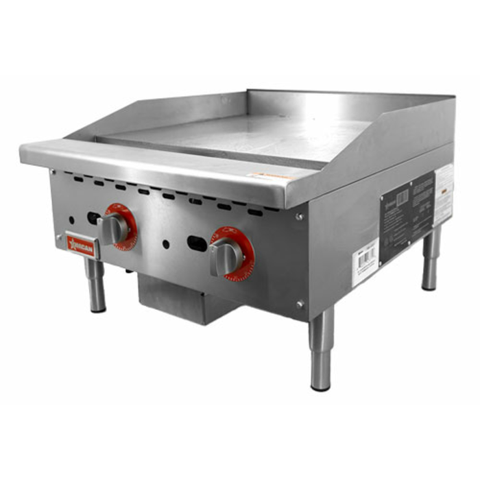 Omcan 47371 24-Inch Countertop Gas Griddle with Thermostatic Controls