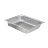 Half Size Perforated Steam Table Pan Made Of Stainless Steel For Efficient Cooking And Fast Drainage.