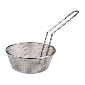 Culinary Basket CB-8F 8" Fine Mesh Nickel Plated Wire Fryer Basket