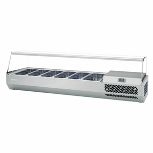 Infrico ICT-VIP17401/3C 68-1/4" Refrigerated Countertop Pan Rail 1.83 cu. ft.