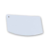 White Polyethylene Bowl Scraper For Lifting Dough And Food Residue In Kitchens