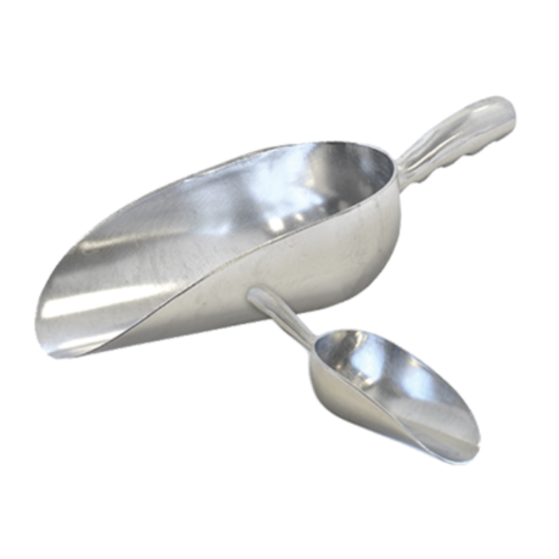 Omcan 27681 32 oz Heavy-Duty Aluminum Multi-Purpose Commercial Food Scoop heavy-duty aluminum scoop with handle for ice, flour, grains