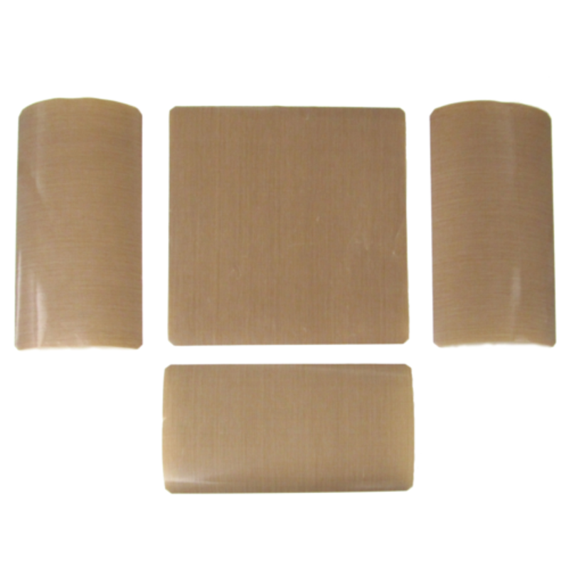 Light-Duty Commercial Microwave Accessory Set Featuring Four Brown Plastic Covers for Food Protection.