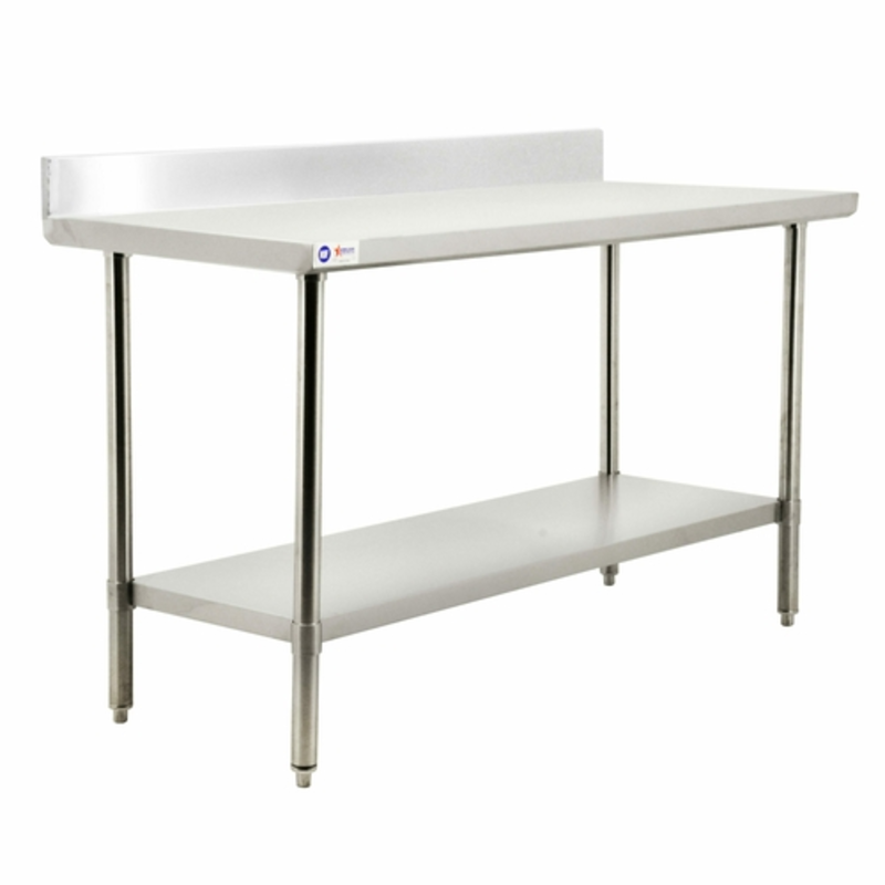 Alt Tag: Omcan 44344 36" Wide Stainless Steel Top Commercial Work Table with undershelf for commercial kitchen prep