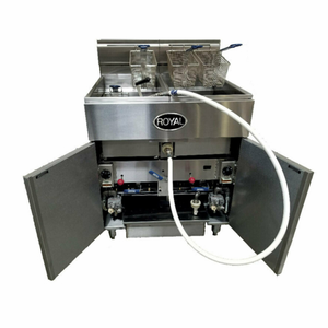 Royal RFT-50-4-EM 200 lb. 62" Gas Multiple Battery Fryer