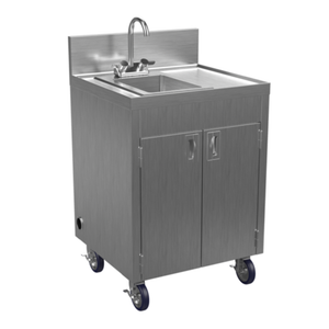 Winholt STCT-BHD2436PUMP-WH Mobile Handwashing System, 5-Gallon Clean Water Capacity