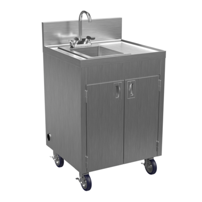 Winholt STCT-BHD2436PUMP-WH Mobile Handwashing System, 5-Gallon Clean Water Capacity