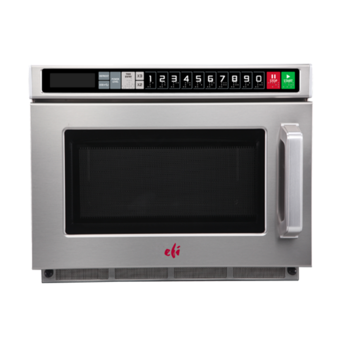EFI Sales MW-171800208 17L Heavy Duty Commercial Microwave Oven with Digital Control Panel and Stainless Steel Finish