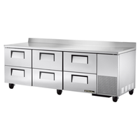 True TWT-93D-6-HC 93.25" Deep Work Top Refrigerator 6 Drawers