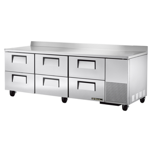True TWT-93D-6-HC 93.25" Deep Work Top Refrigerator 6 Drawers