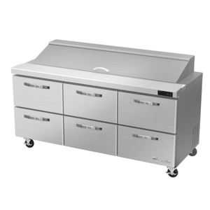 Blueair BLPT72-D6-HC 72.41-Inch Refrigerated Sandwich Prep Table