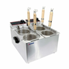 OMCAN 43558 8L Countertop Electric Pasta Cooker with Four Baskets, dual 4L stainless steel tanks for commercial kitchen pasta cooking