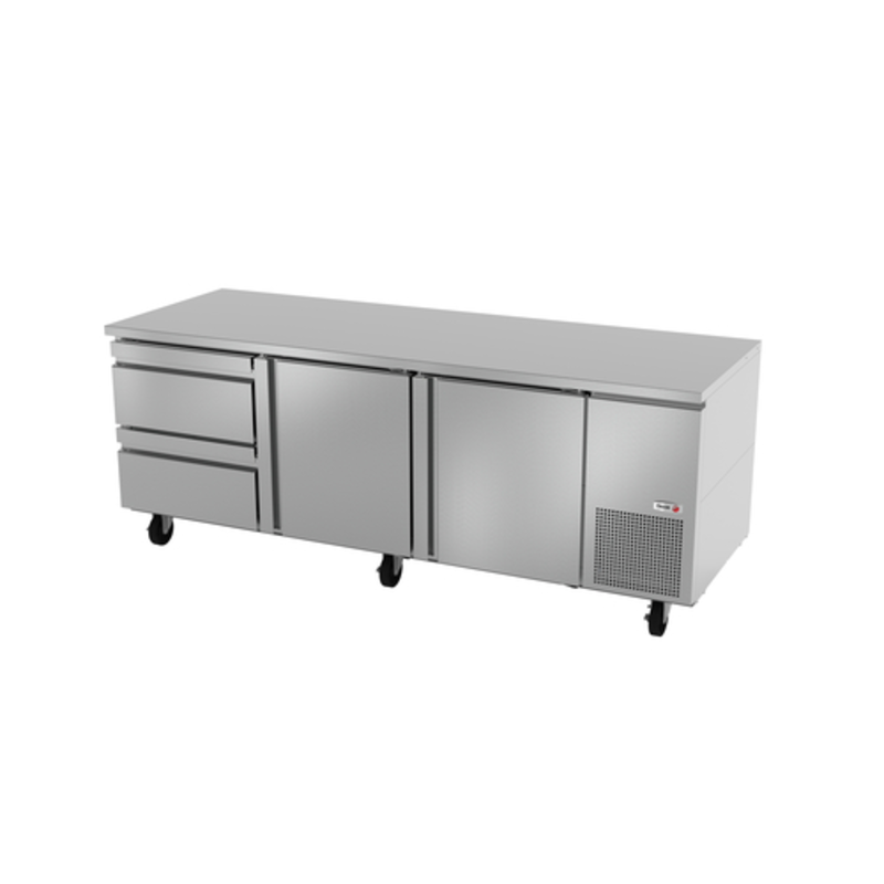 Fagor SUR-93-D2 Undercounter Reach-In Refrigerator With Drawers And Compartments On Wheels