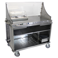 Cadco CBC-DC 55.5"W Electric Hot Food Mobile Demo Cart
