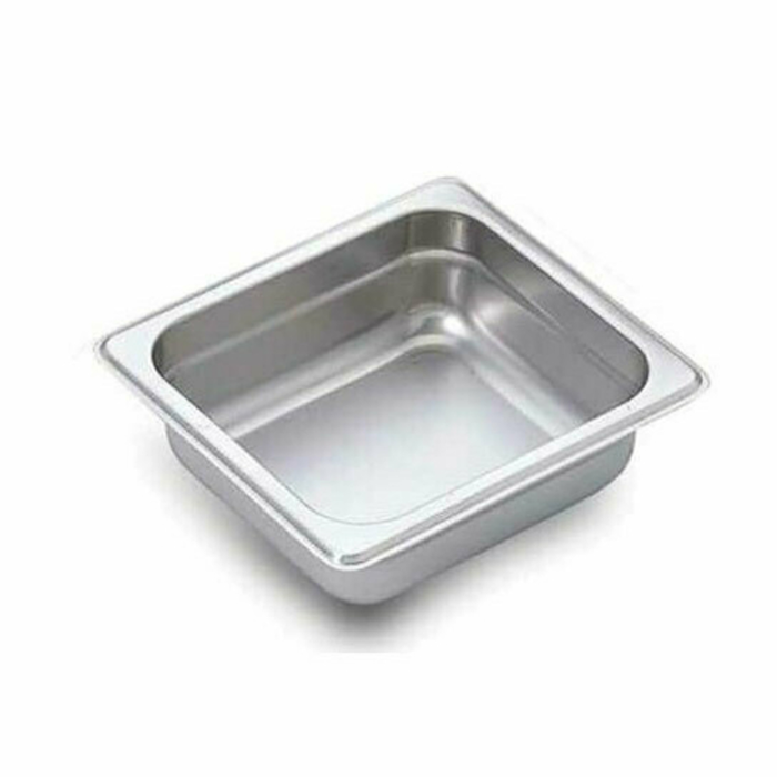 Étiquette alternative : Omcan 80277, casserole de table à vapeur en acier inoxydable profond de 17,4 qt et 4 pouces de profondeur, poêle à vapeur en acier inoxydable pour le service de buffet