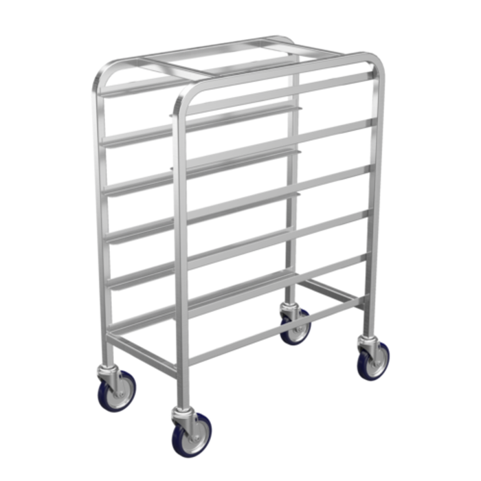 Chariot à plateaux mobile en acier inoxydable Winholt SS-1206 pour six plateaux de 30,5 cm