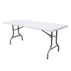 Alt Tag: Omcan 41597 6-Foot Heavy-Duty Rectangular Folding Table for Events portable white rectangular table with folding legs