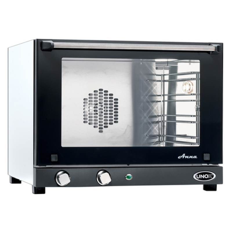 Eurodib XAF023 LineMicro Anna Commercial Convection Oven 4 Pan Capacity with stainless steel housing and window.