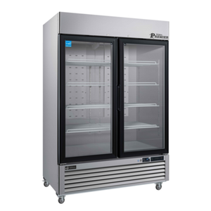 EFI Versa Premier C2-54GDSVCP Two Door Glass Merchandiser Refrigerator With Glass Doors And Stainless Steel Finish