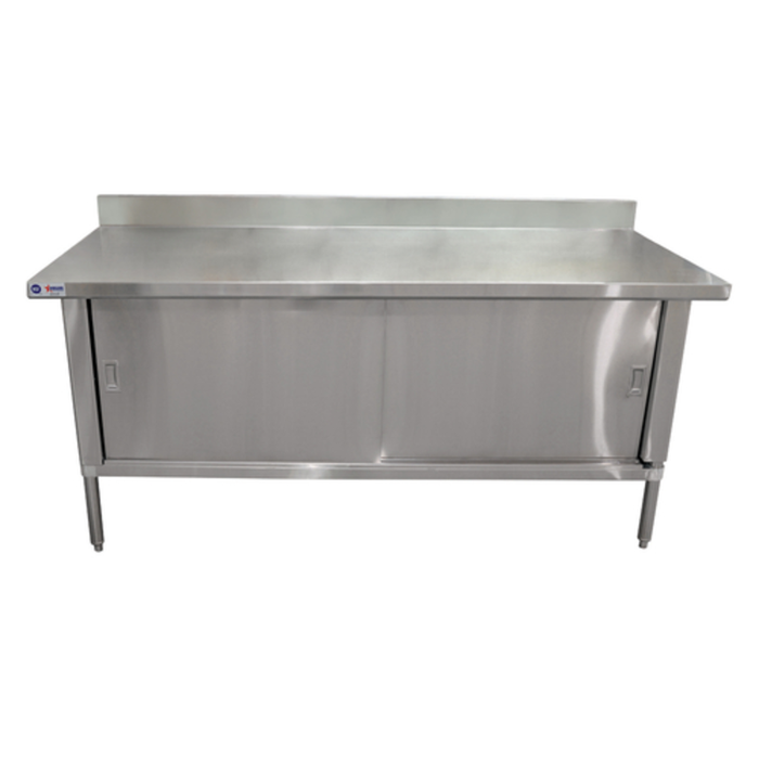 Omcan 24406 48-Inch Stainless Steel Work Table For Commercial Kitchen With Enclosed Base And Smooth Surface